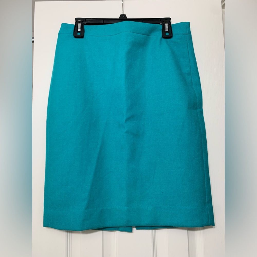 J. Crew Blue Pencil Skirt Knee-Length Workwear